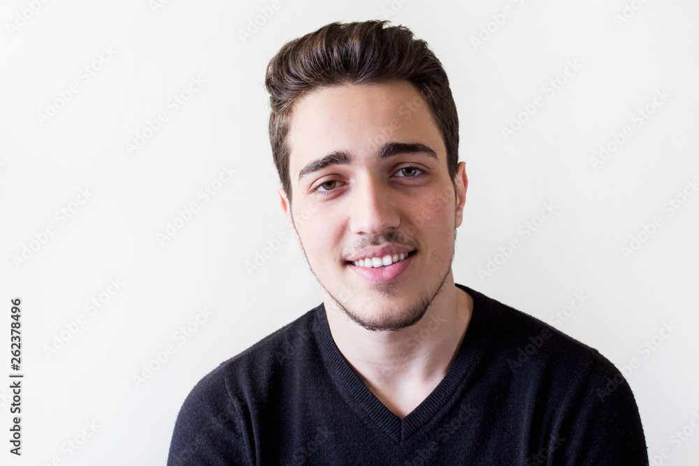 Fototapeta premium Young portrait man looking at camera