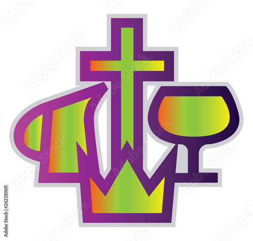 Colorful Christian Missionary Aliance symbol vector illustration on a white background