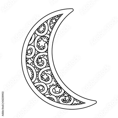 waning moon icon black and white