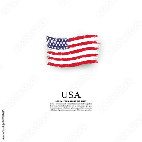 USA flag in grunge style 