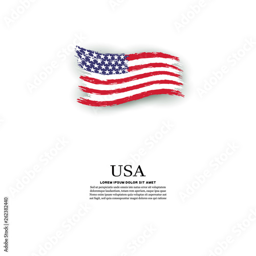 USA flag in grunge style 