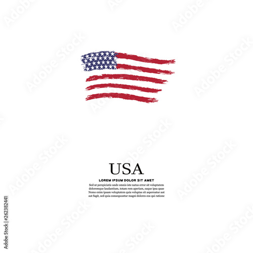 USA flag in grunge style 