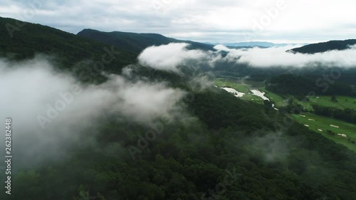 Aerial, mountain landscape in Pineville photo