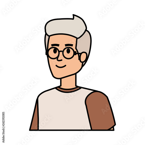 cute grandfather avatar character