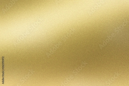 Fotografie, Obraz Abstract texture background, light shining on golden stainless wall