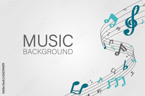 Musical notes background