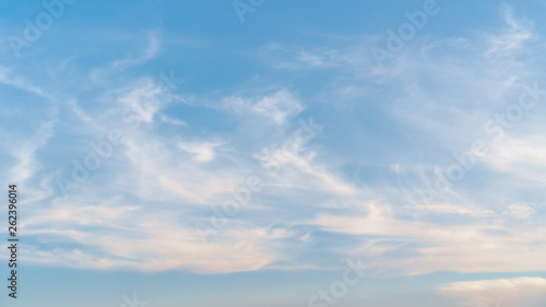 Fototapeta Naklejka Na Ścianę i Meble -  Sunset sky and white clouds abstract background.