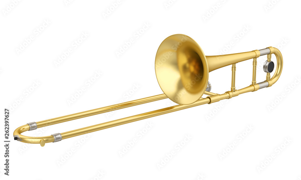 Obraz premium Trombone Isolated