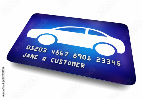 Car Vehicle Automobile Credit Card 3d Illustration