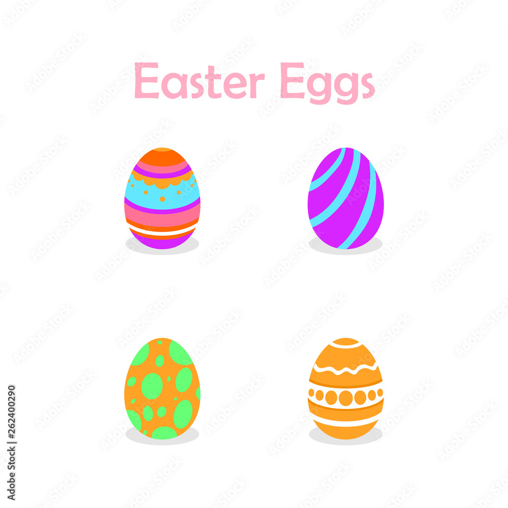 illustration of easter eggs collection for easter day
