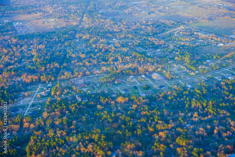 Aerial view of Houston Suburban area