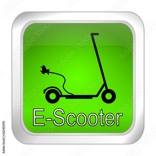 E-Scooter Button - 3D illustration