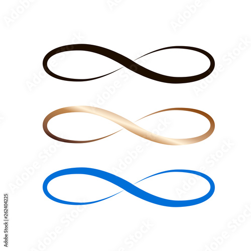 Infinity symbol. Endless, life concept. Graphic design element for card, logo, tattoo. Vector illustration. Limitless sign icon.