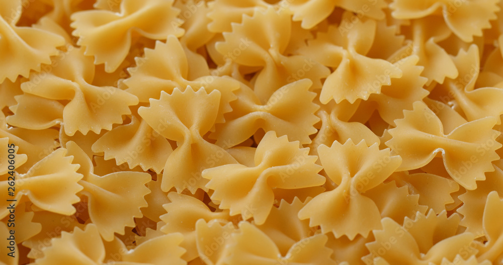 Uncooked Dry Butterfly pasta Uncooked Dry Butterfly pasta