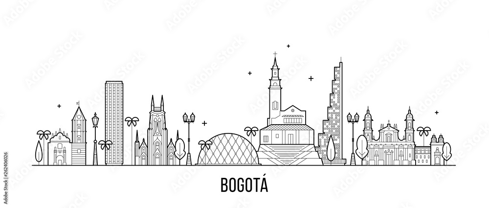 Bogota skyline Distrito Capital Colombia a vector