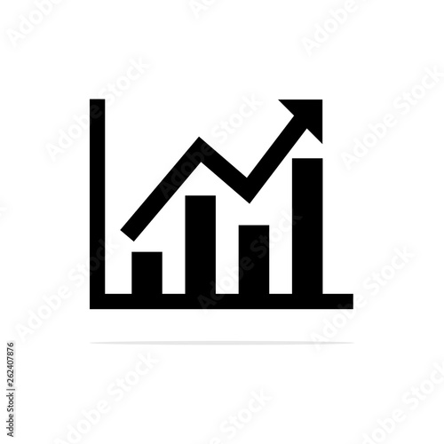 Graph up icon.Vector concept illustration for design.