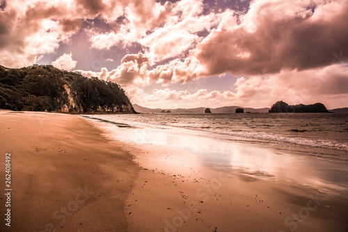 sunset on the beach