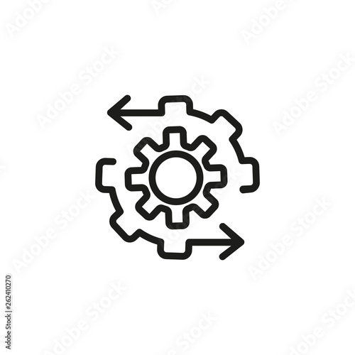 IT management line icon