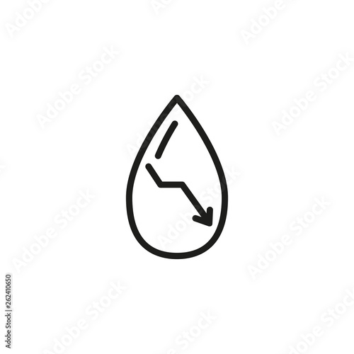 Dehydration line icon