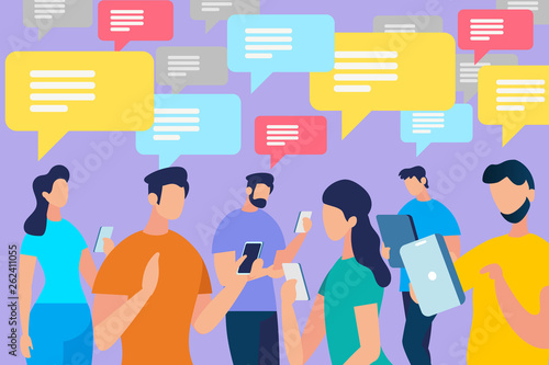 Communicating People Crowd with Speech Bubbles