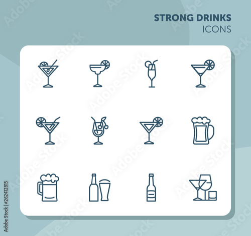 Strong drinks icons