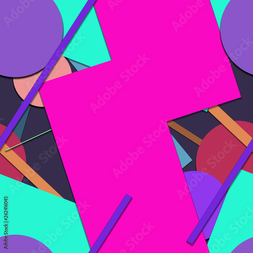 Flat material design - Creative vector trend seamless