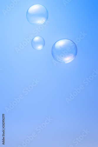 Bubbles on blue background