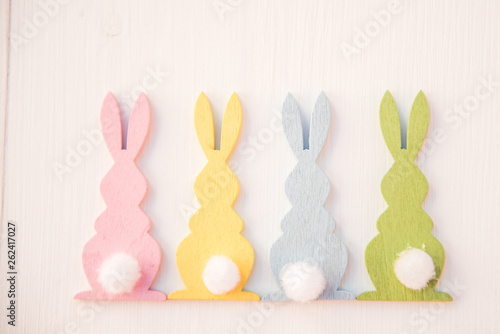 easter concept white background with room for text 