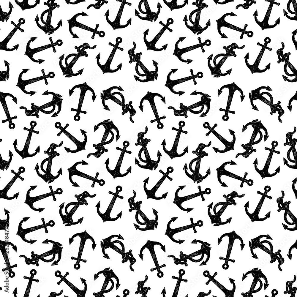 seamless background of anchors seamless background of anchors