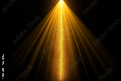 Abstract gold light shiny with flare line. easy to add overlay or screen filter over photos.