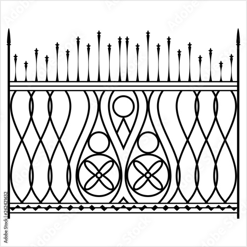 Wrought Iron Gate, Ornamental Design