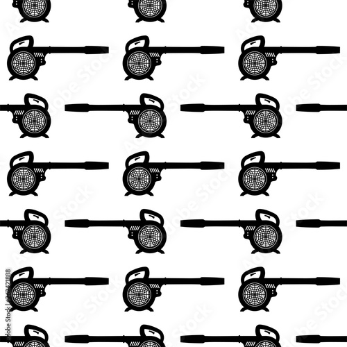 Leaf Blower Icon Seamless Pattern, Leaves Blower Icon