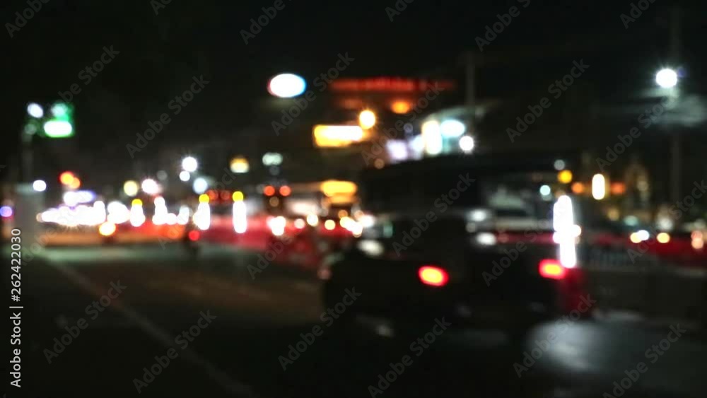 Blur vehicle on road and warning light maintenance on road Blur vehicle on road and warning light maintenance on road