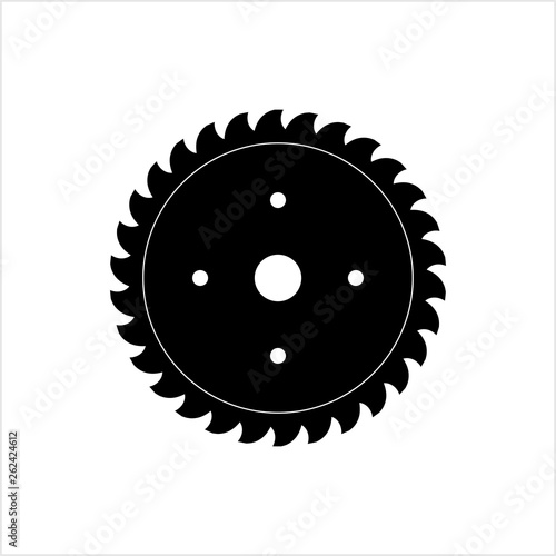 Saw Blade Icon, Circular Saw Icon