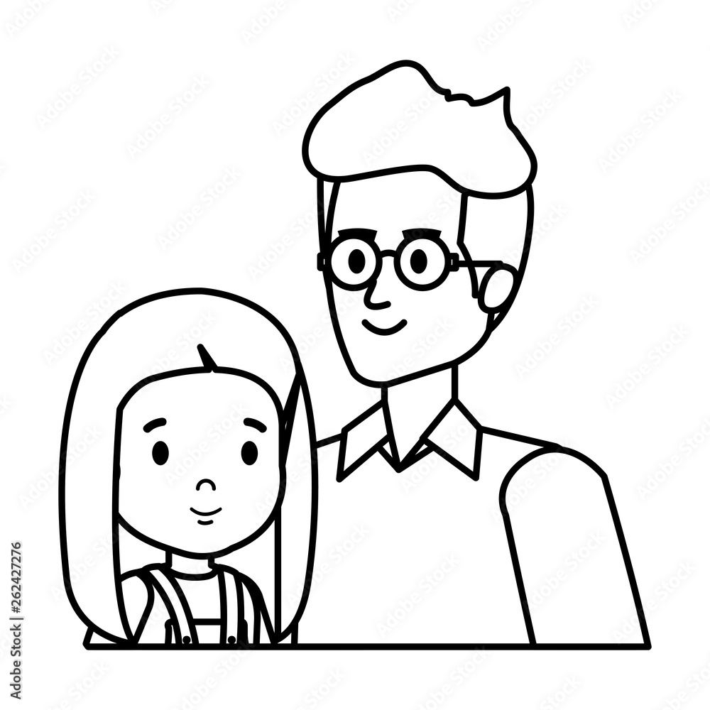 father with daughter characters father with daughter characters