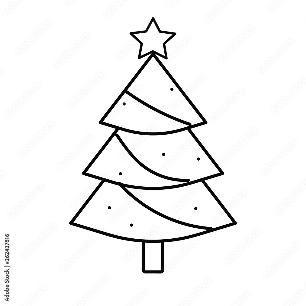 Xmas tree outline icon Xmas tree outline icon