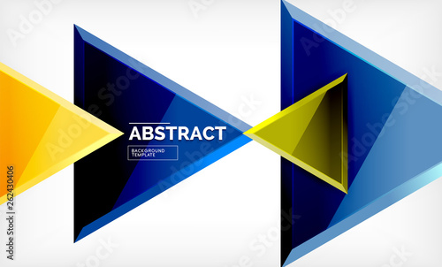 Free Download Tech futuristic geometric 3d shapes, minimal abstract background - GFXLoad