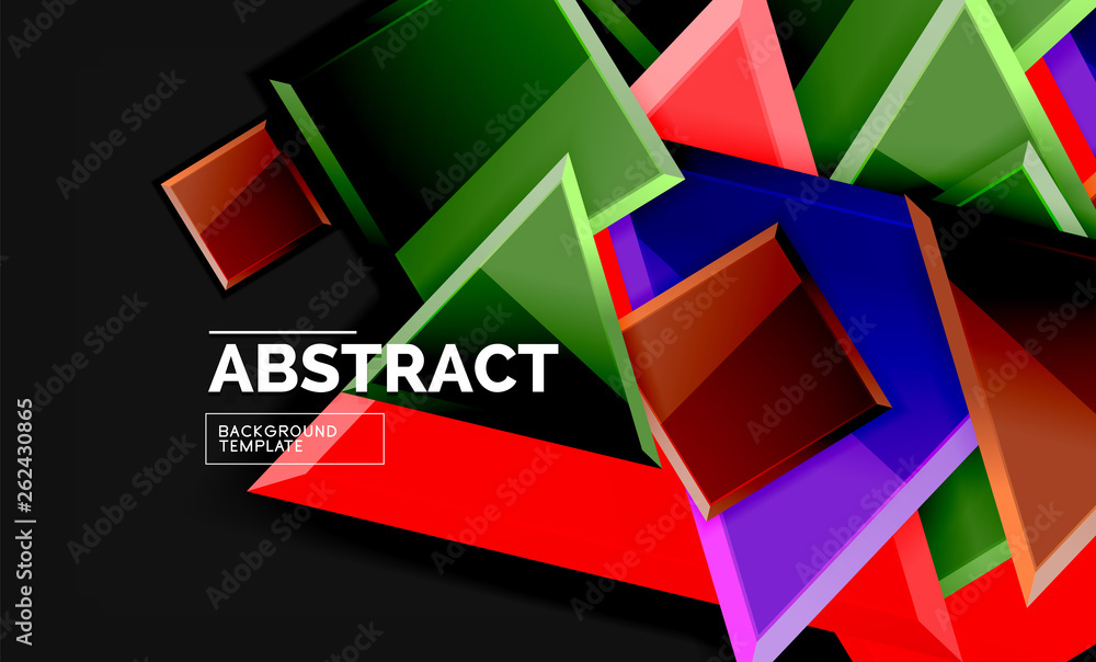 Glossy squares and triangles geometric backgrounds Glossy squares and triangles geometric backgrounds