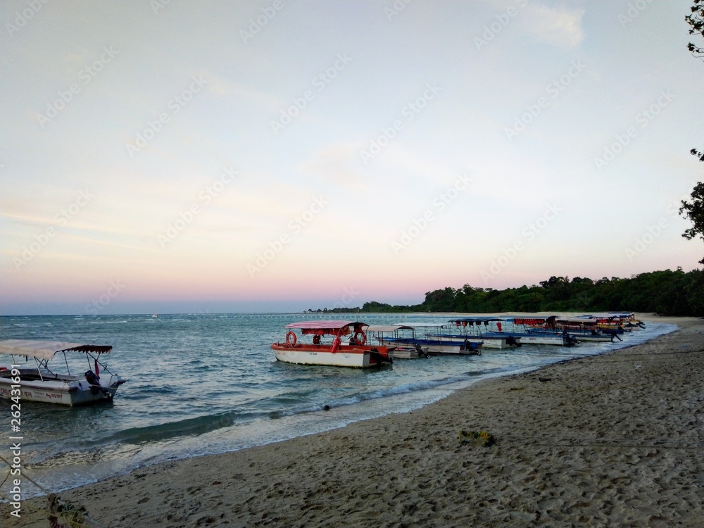 beach at dusk