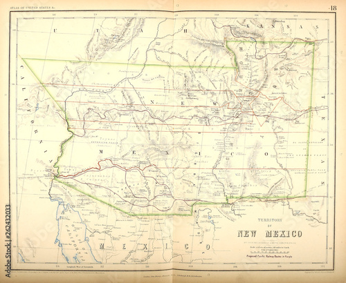 Old US state. Map