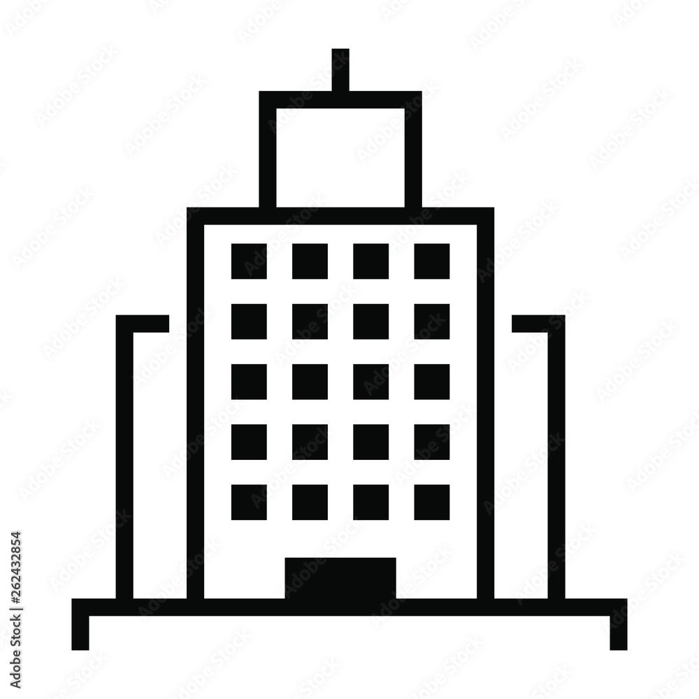 Building vector icon. Cityscape with skyscrapers business centers and modern offices hotels and townhouses. Building vector icon. Cityscape with skyscrapers business centers and modern offices hotels and townhouses.