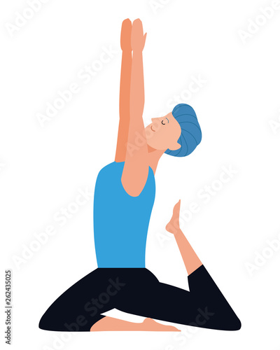 man yoga pose