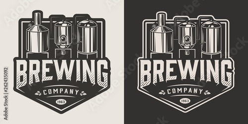 Vintage brewery label