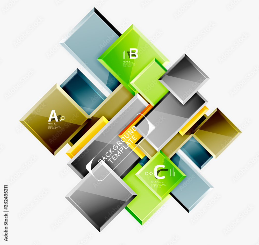 Minimal square banner abstract background