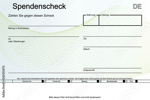 Spendenscheck 105