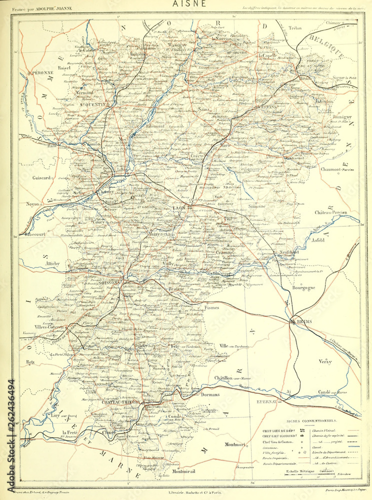 Franco-Prussian War. Old map. Engraving image Franco-Prussian War. Old map. Engraving image