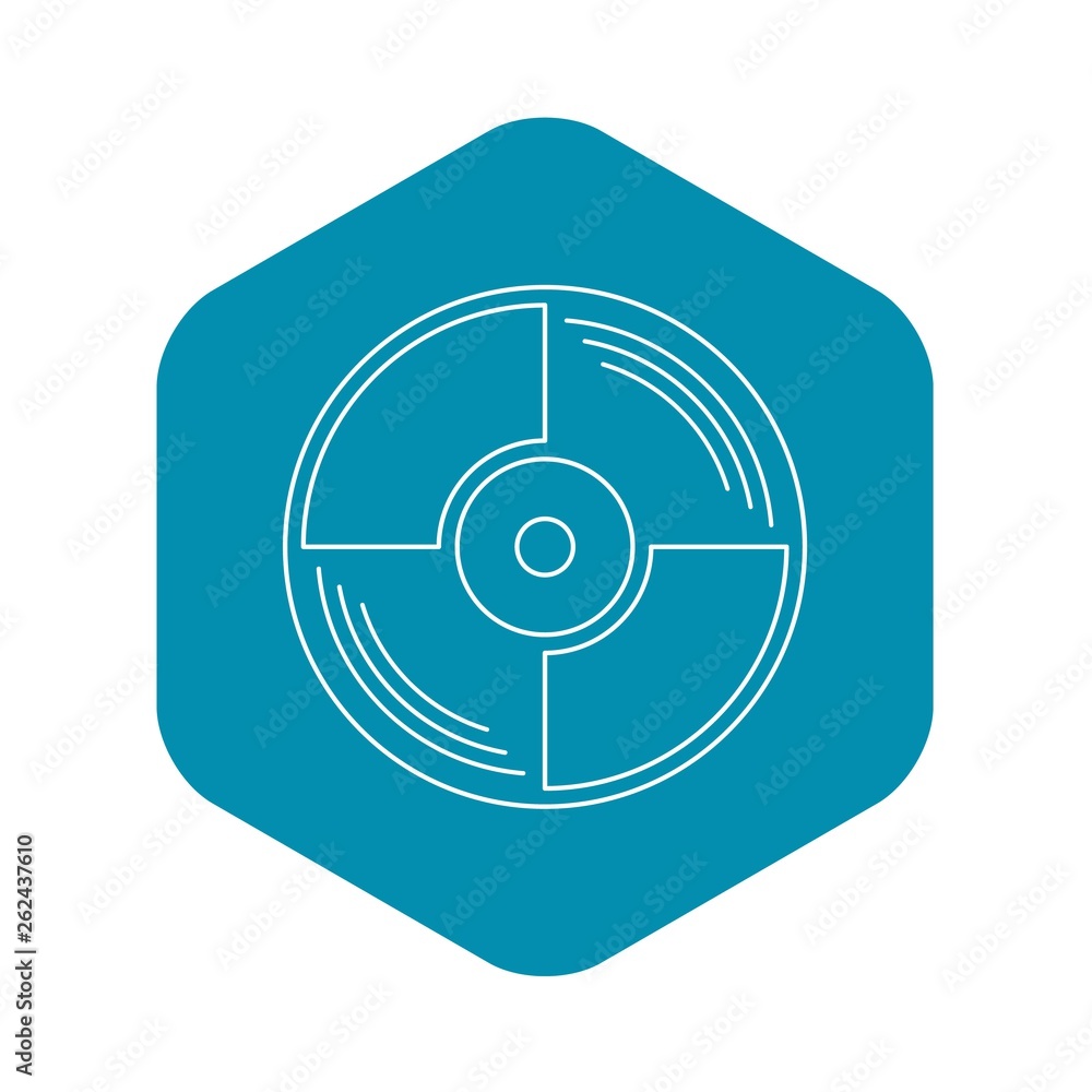 Blank vinyl record icon. Outline illustration of blank vinyl record vector icon for web Blank vinyl record icon. Outline illustration of blank vinyl record vector icon for web