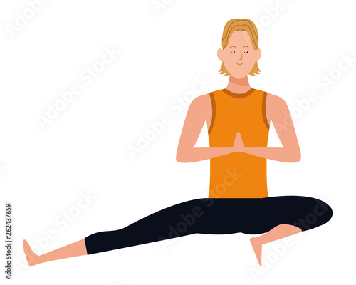 man yoga pose