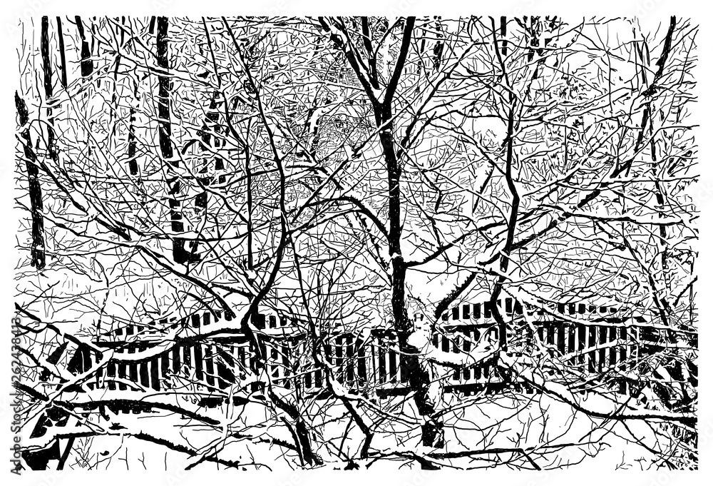 軽井沢の雪景色 Stock イラスト Adobe Stock