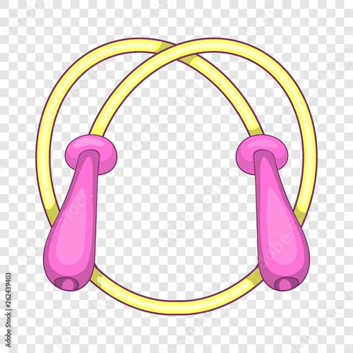 Skipping rope icon. Cartoon illustration of skipping rope vector icon for web